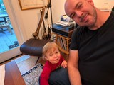 Father and Toddler Bonding at Home Office