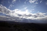 Radiant Sunbeams over the Desert