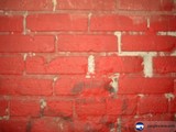Red Brick Wall with White Paint