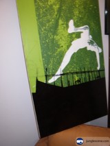 Skateboarding Against Artistic Backdrop