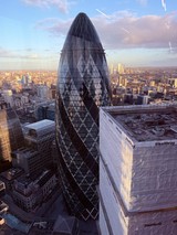 The Gherkin at Golden Hour - London Skyline