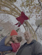 Family Selfie at Christmas Ferris Wheel