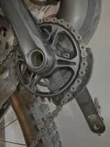 Motorcycle Chain Drive System Close-Up Detail