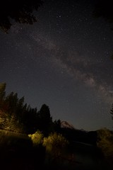 Milky Way Over Mount Lassen and Mirror Lake