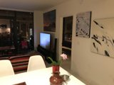 Contemporary Living Room with Entertainment Center