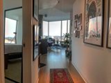 Artistic Hallway Decor in Los Angeles Penthouse