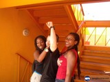 Three Friends on a Stairway in Ensenada