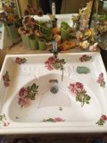Antique Floral Porcelain Sink