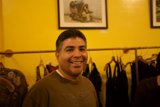 Smiling among the Clothes