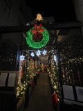 Festive Wreath Welcomes Visitors to Urban Building