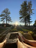 Sunset on the Fire Pit Bench