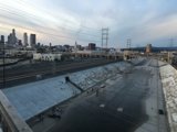 Cityscape View from a Freeway Overpass