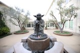Yoda Fountain Statue at Lucasfilm's Skywalker Ranch Courtyard