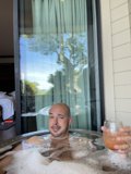 Relaxing in the Carmel Hot Tub