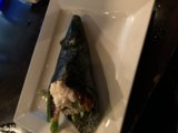 Sushi Roll on White Plate