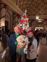 Family Holiday Portrait in Grand Historic Hall