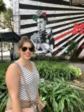 Summer Portrait in front of Colorful Mural