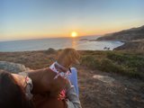Overlooking the Ocean with My Canine Companion