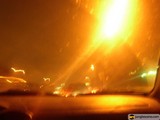 Night Drive with a Dazzling Flare