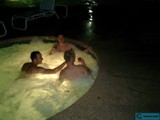 Nighttime Soak in the Hot Tub