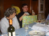 Josh Opens Birthday Gifts at Restaurant Dinner