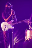 Solange Guitarist Full Body Dreadlocks Cap White Stratocaster Singing Drum Kit Purple