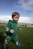 A Vivid Day in the Park: Smiling Wesley in Action
