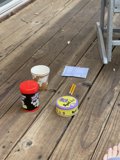 Relaxing on the Stained Wood Deck