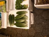 Fresh Vegetable Display on Sidewalk in Tokyo