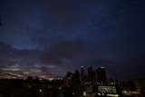 Dark Dusk Over the Urban Metropolis