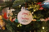 Leland's First Christmas Embroidered Ornament 2024