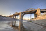 Arch Bridge over the Flowing LA River