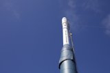 High-flying Rocket in the Blue Sky