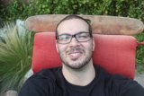 Portrait of a Happy Man with Glasses and Beard