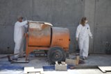 Working on the Concrete Mixer