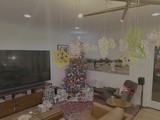 Festive Christmas Morning Living Room Setup