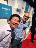 Ken Jeong and Jim Rash at Yahoo Community Event