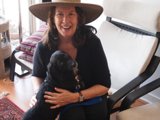 Fashionable Lady with her Furry Hounds