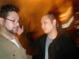 Blurry Portrait of Two Men in Urban Area