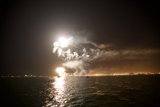 Spectacular Fireworks Display Over the Water