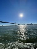 Sun-kissed Bay Bridge on a Clear Day