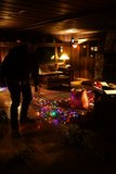 Festive Lighting in a Cozy Living Room