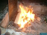 Blazing Wood Pile