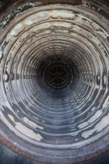 Spiral View Looking Up Industrial Vent Shaft