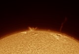 Solar Surge Prominence and Jet — July 5, 2026