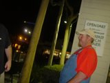 Red-Shirted Man Under a Starry Sky