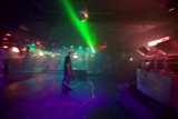 Urban Nightlife Under the Lasers