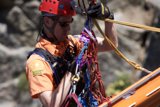 Highline Training with Hardhat and Rope