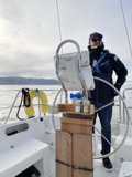 Captain Dave B on the Deck of his Yacht
