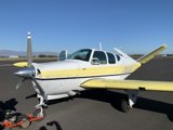 Parked Airplane with Maintenance Crew
